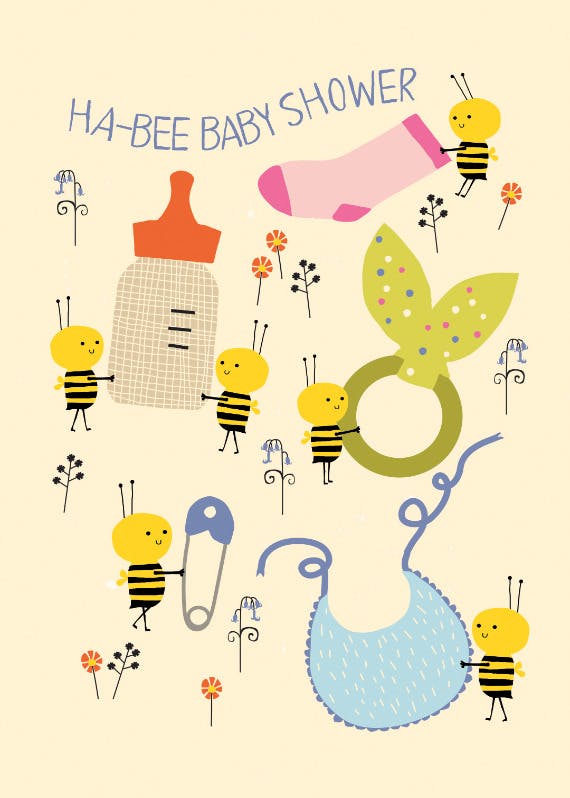 Baby shower buzz -  tarjeta de recién nacido