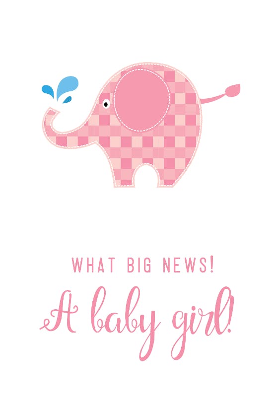 Big news -  baby shower & new baby card