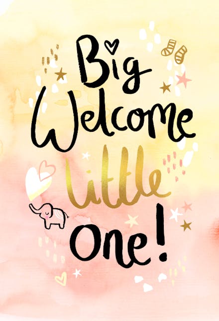 Big welcome - Baby Shower & New Baby Card