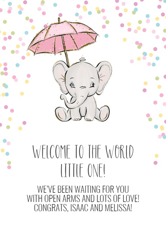 Big welcome -  baby shower & new baby card