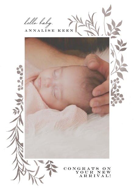 Botanical mood - Baby Shower & New Baby Card