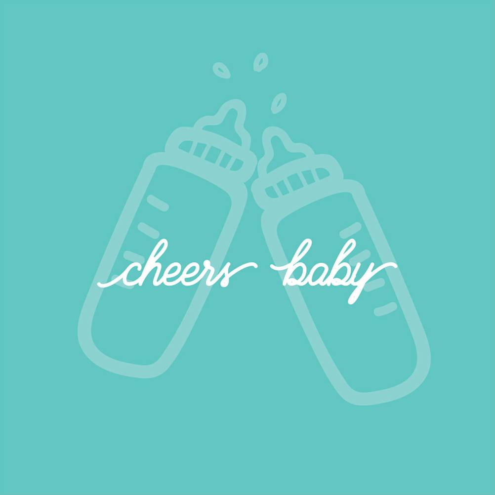 Cheers baby -  baby shower & new baby card
