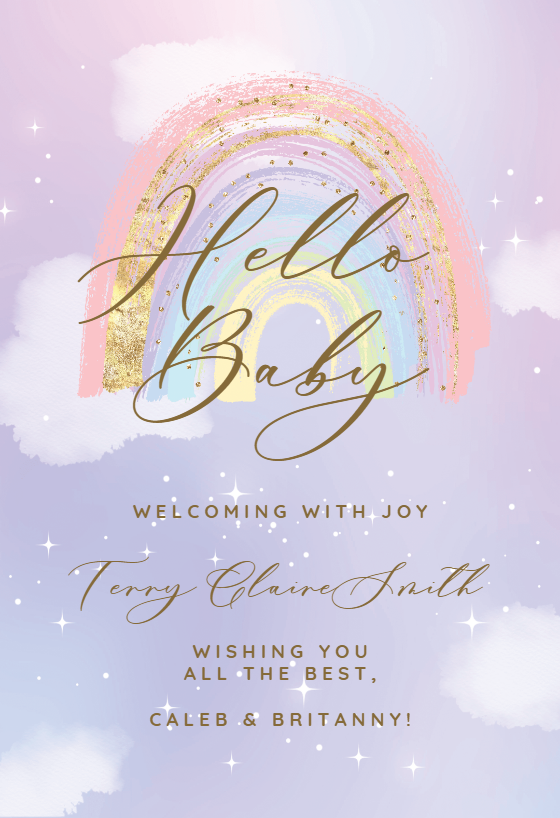 Colorful Sky - Baby Shower & New Baby Card | Greetings Island