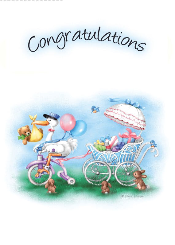 Congratulations - tarjeta de recién nacido
