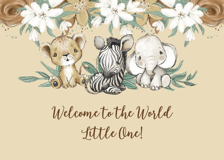 Cuddle babies floral -  tarjeta de recién nacido