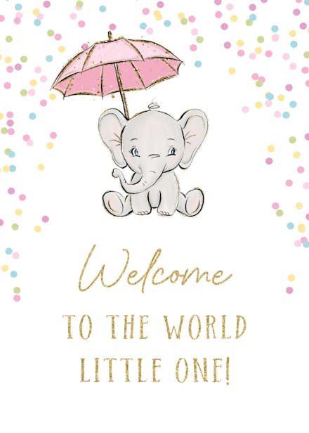 Cute elephant - card for all occasions