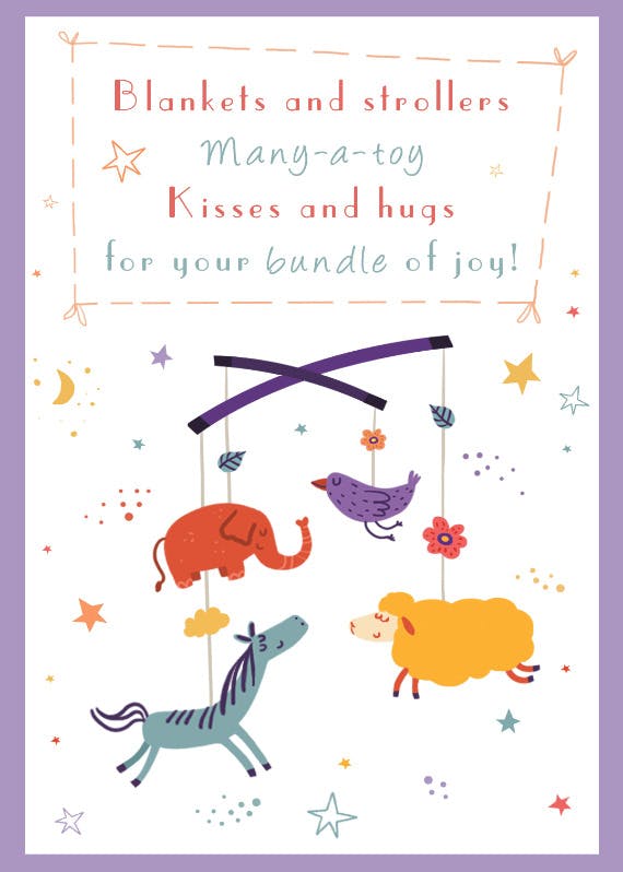 For your buddle of joy -  baby shower & new baby card