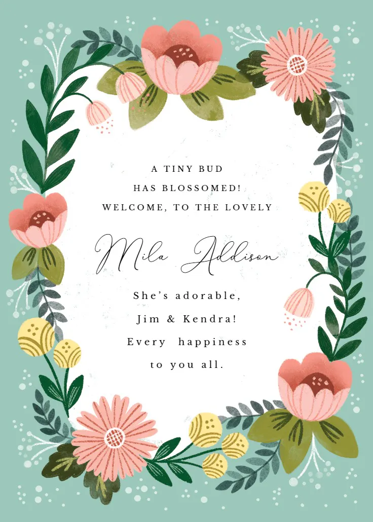 Garland window - открытка на беби-шауэр и к рождению малыша