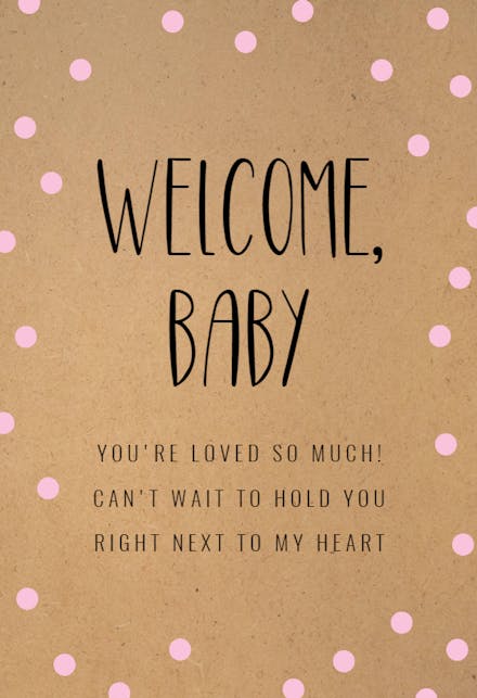 Kraft And Dots - Tarjeta De Recién Nacido