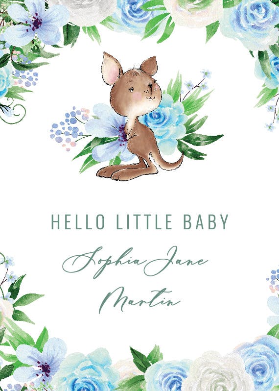 Leaps and bounds -  baby shower & new baby card
