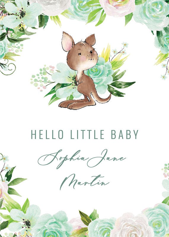 Leaps and bounds -  baby shower & new baby card