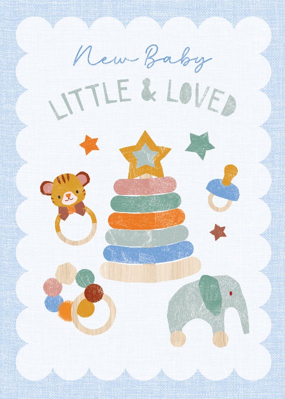 Little loved -  baby shower & new baby card