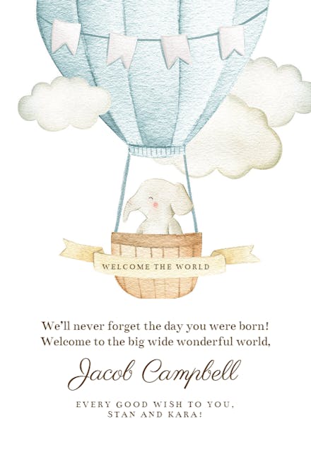 Long Memory - Tarjeta De Recién Nacido