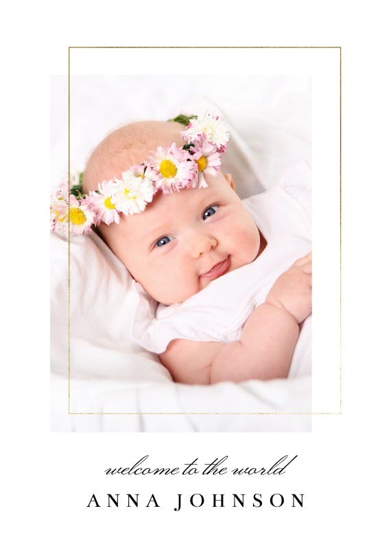 Lux photo frame - tarjeta de recién nacido