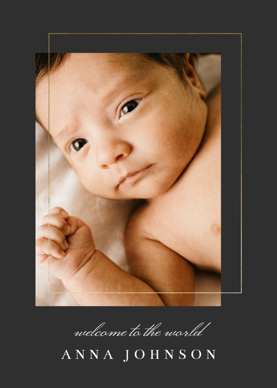 Lux photo frame - tarjeta de recién nacido