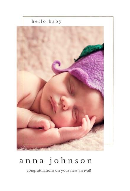 Lux photo frame - Baby Shower & New Baby Card