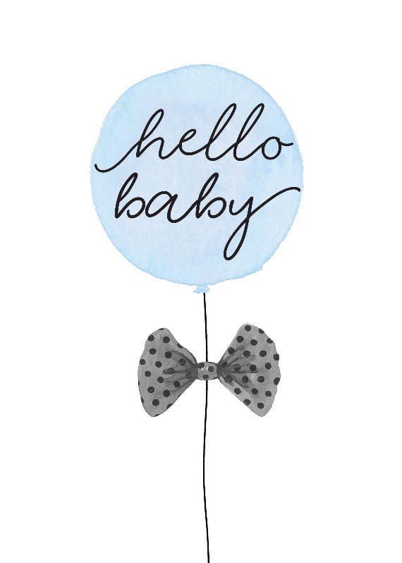 Minimal balloons -  baby shower & new baby card