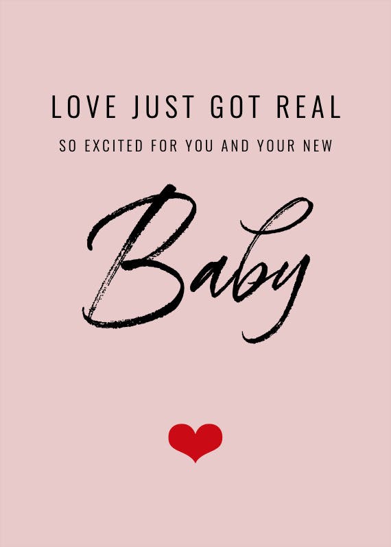 New baby -  baby shower & new baby card