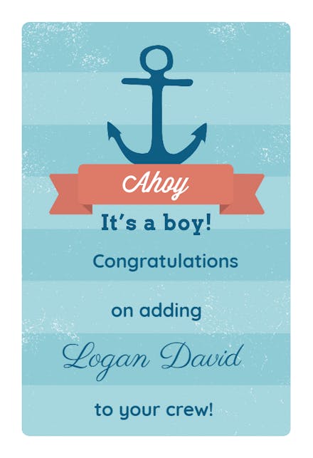 New Crew - Tarjeta De Recién Nacido