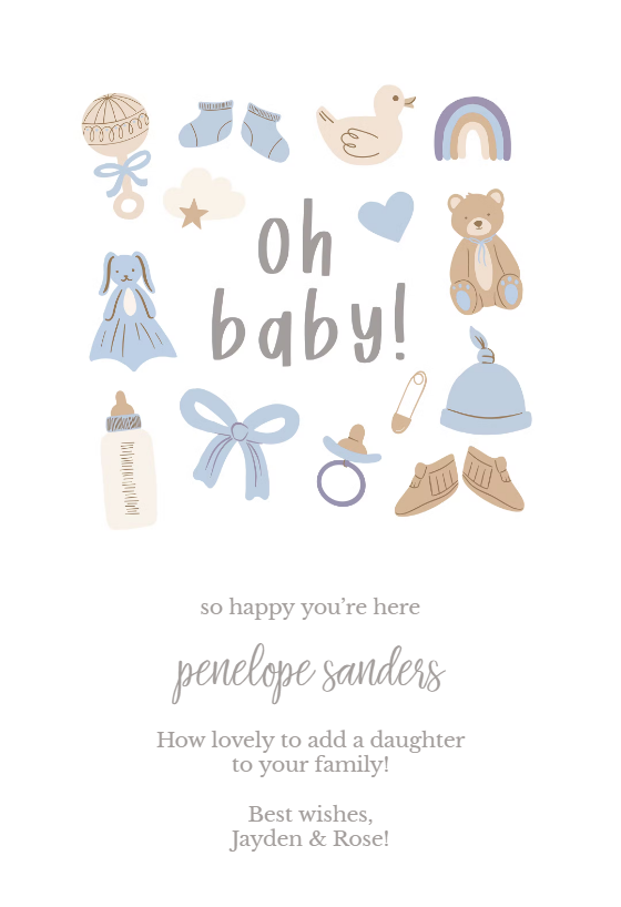 Oh Baby - Baby Shower & New Baby Card | Greetings Island