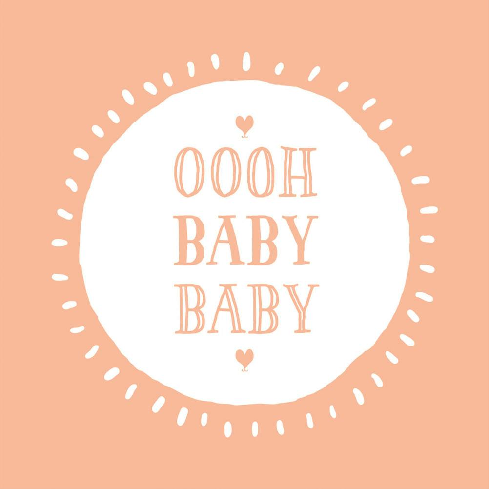 Ooh baby baby -  tarjeta de recién nacido