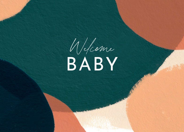 Paintery - baby shower & new baby card