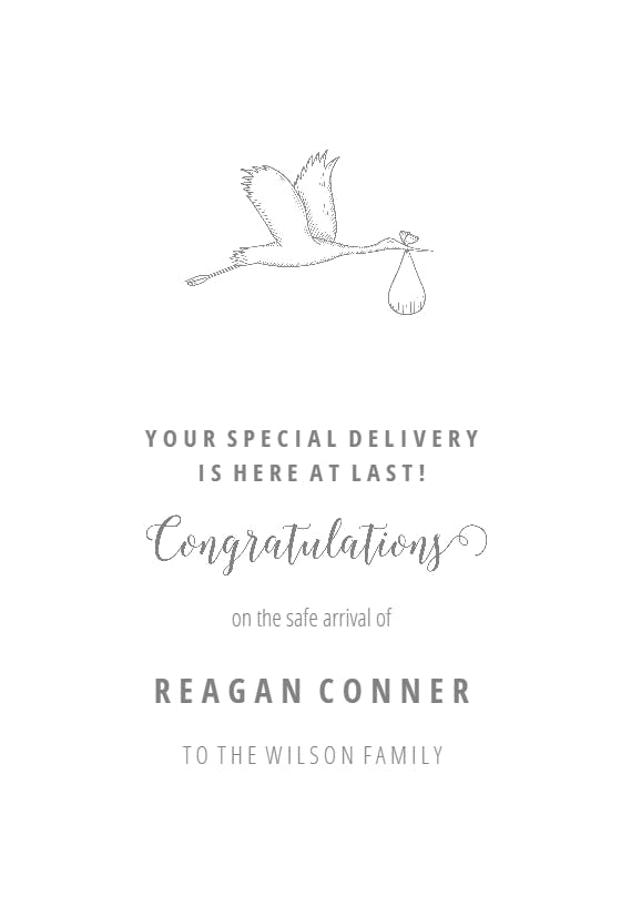 Precious package -  baby shower & new baby card