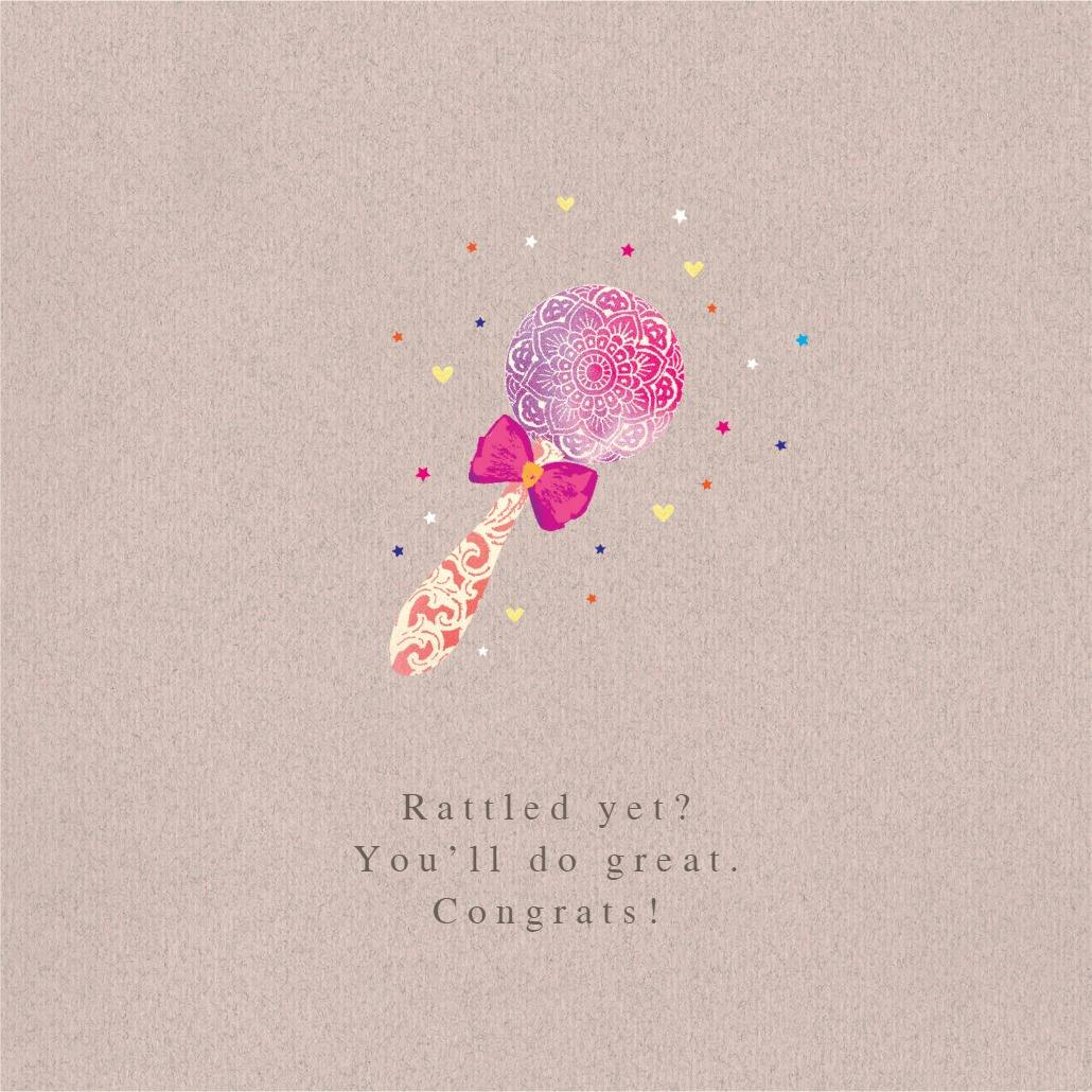 Rattled - baby shower & new baby card