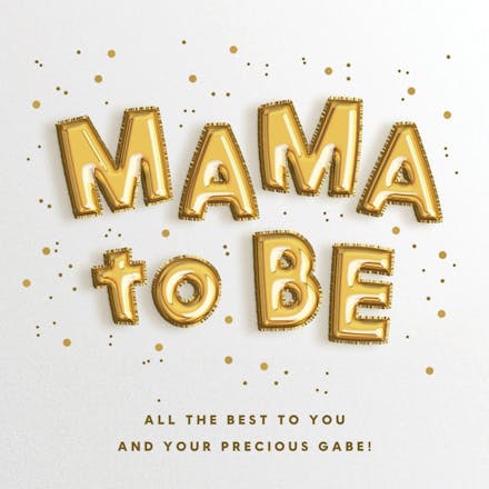 Reflective balloons - baby shower & new baby card