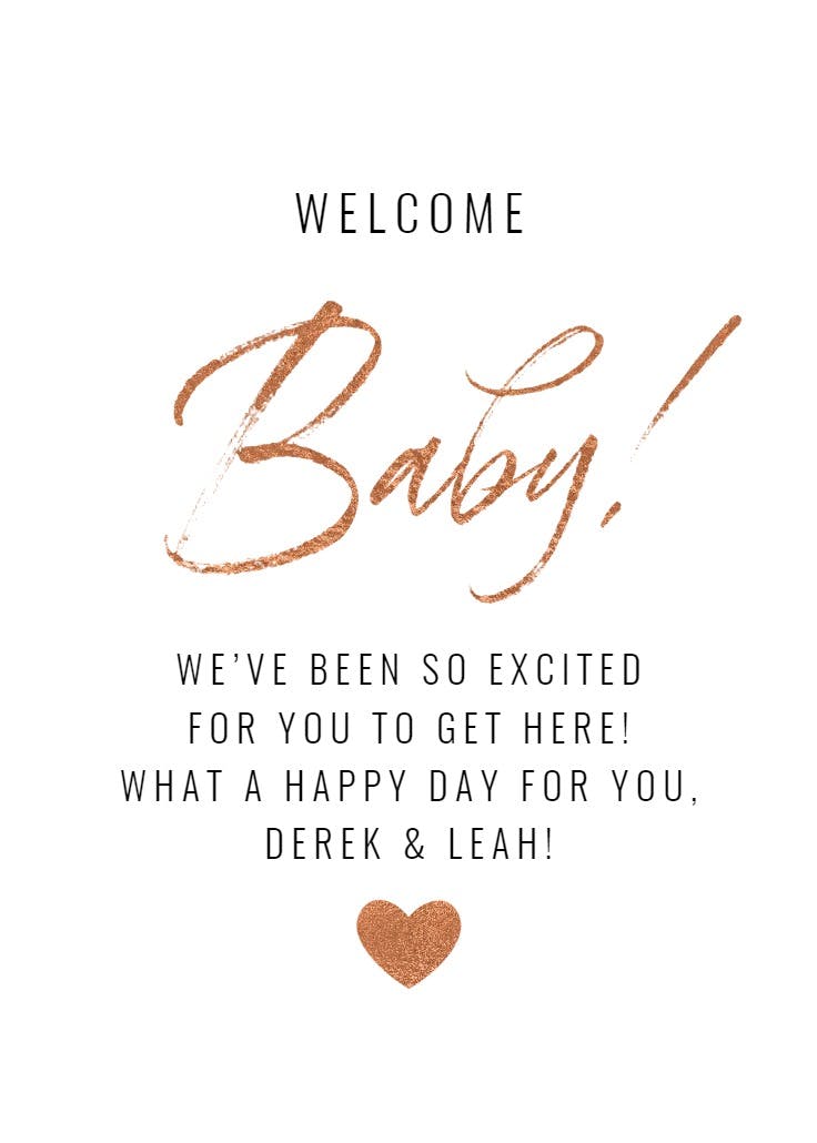 Simply artistic - baby shower & new baby card