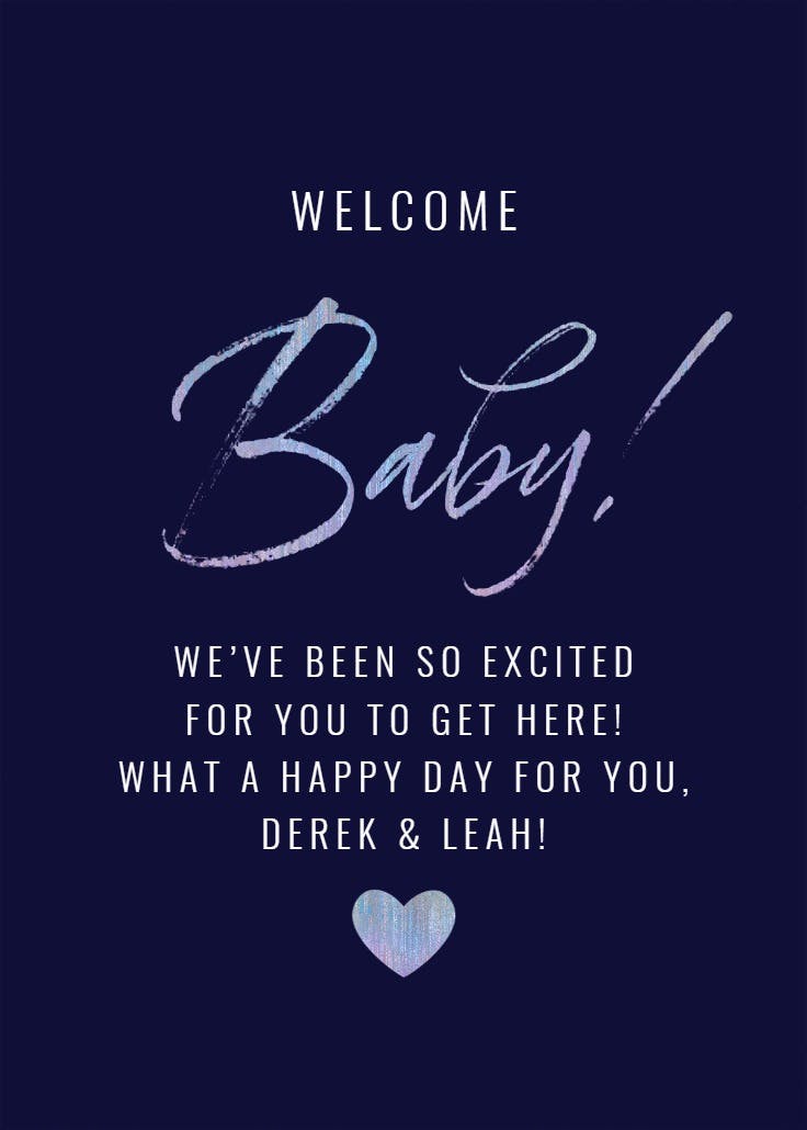 Simply artistic - tarjeta de recién nacido