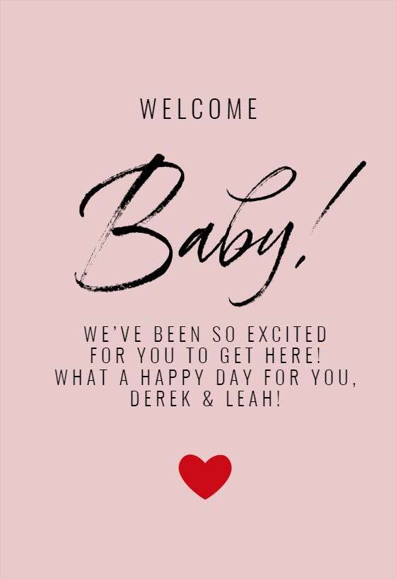Simply artistic -  baby shower & new baby card