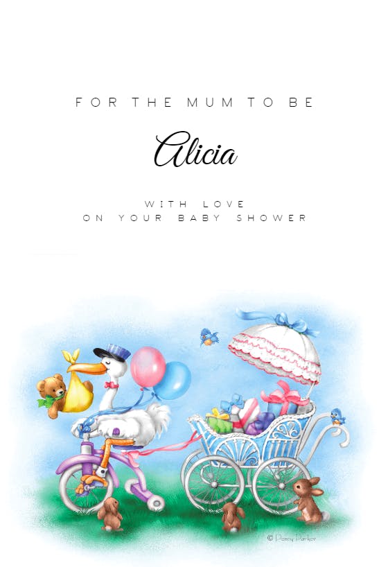 Special delivery -  baby shower & new baby card