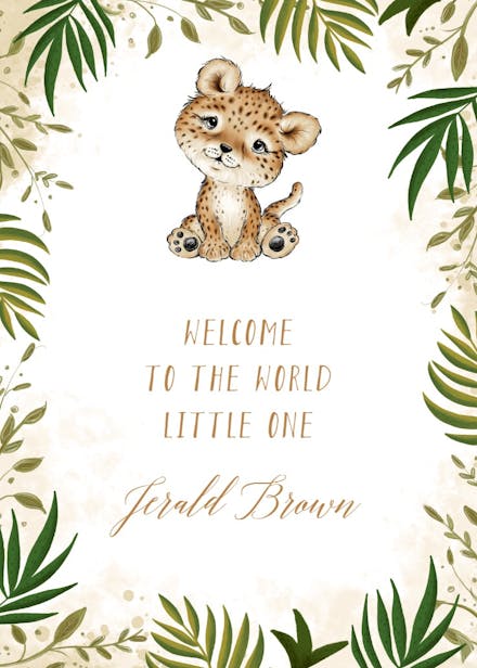 Sporting little spots - baby shower & new baby card