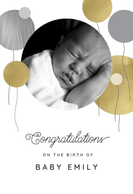 Surrealism balloons - Tarjeta De Recién Nacido