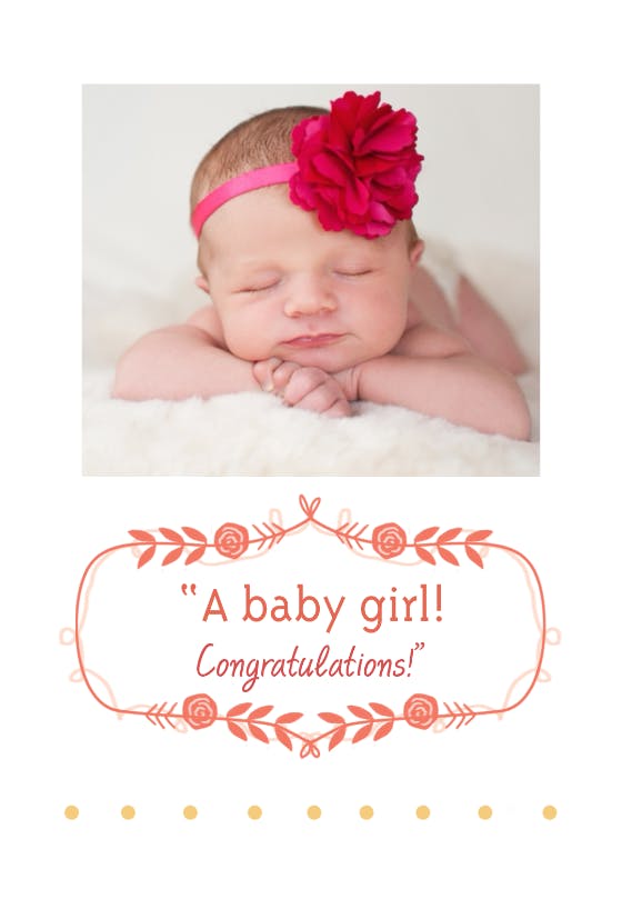 Sweet cheeks -  tarjeta de recién nacido