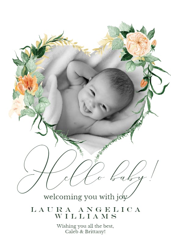 Sweetest sweetheart - tarjeta de recién nacido