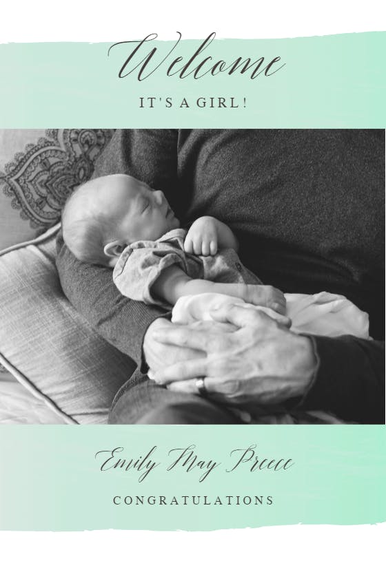 Take a step -  tarjeta de recién nacido