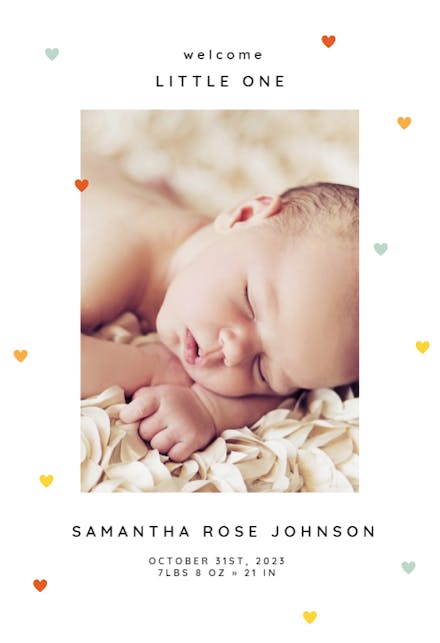 Tiny hearts - Baby Shower & New Baby Card