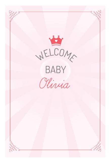 Tiny New Princess - Tarjeta De Recién Nacido