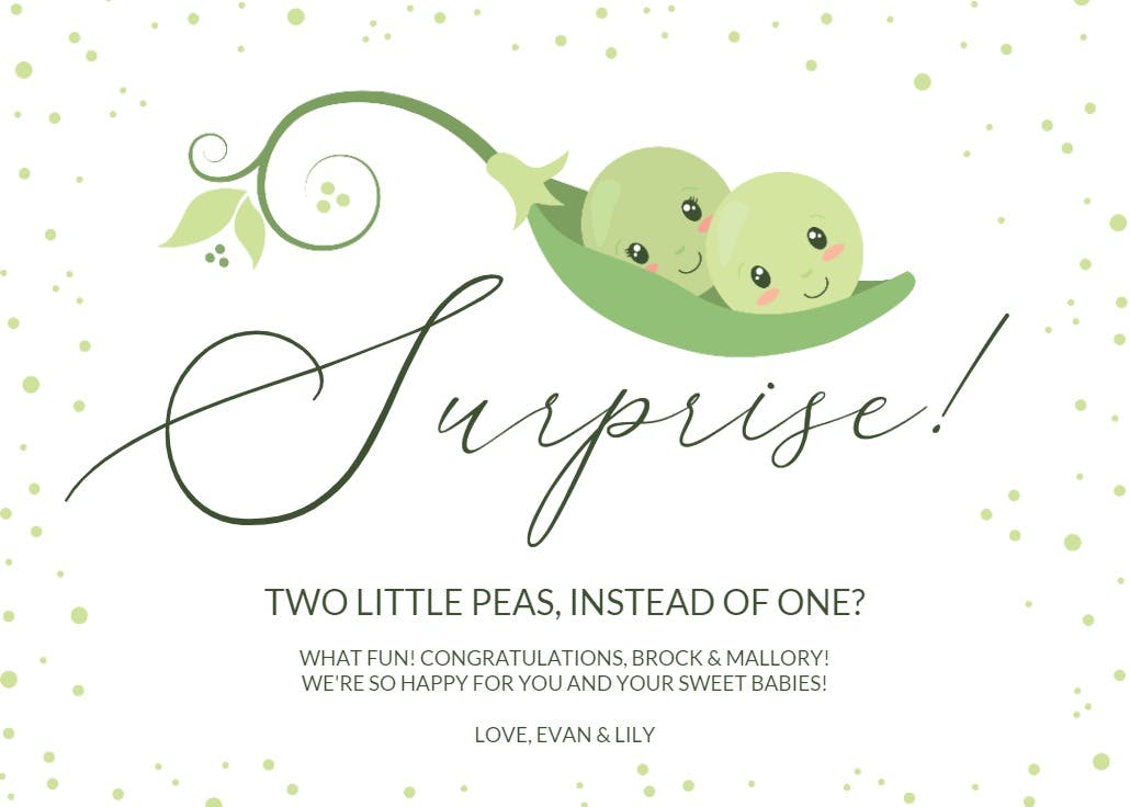 Two sweet - tarjeta de recién nacido