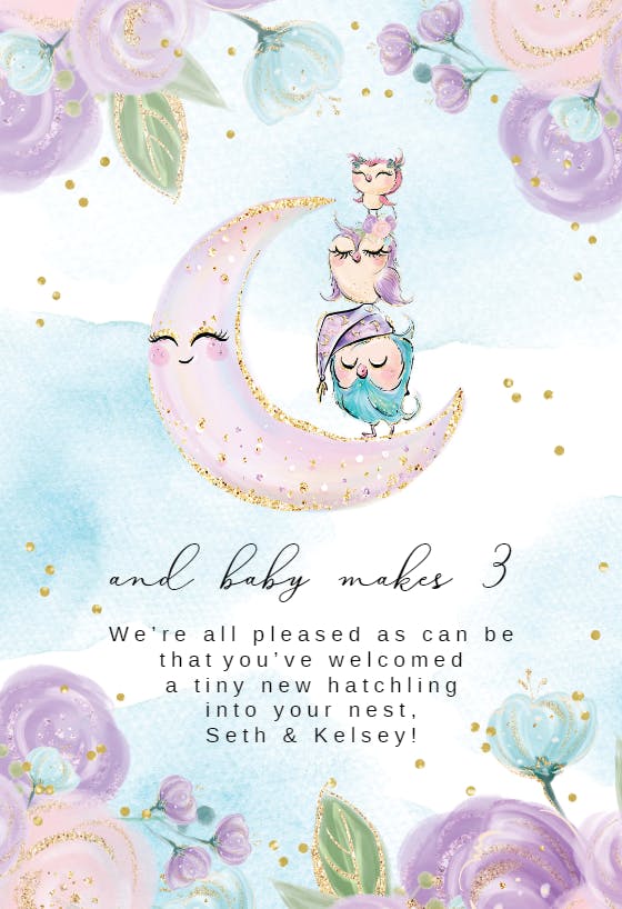 Updated nest -  baby shower & new baby card