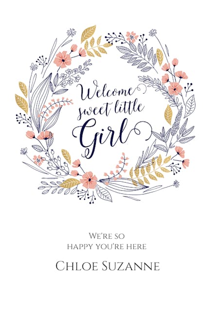 occasions card -  Welcome Wreath