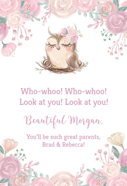 Whooo’s Happy - Tarjeta De Recién Nacido