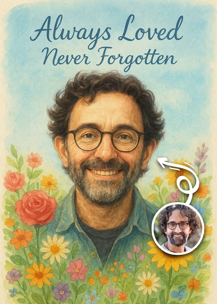 Always loved, never forgotten - sympathy & condolences card