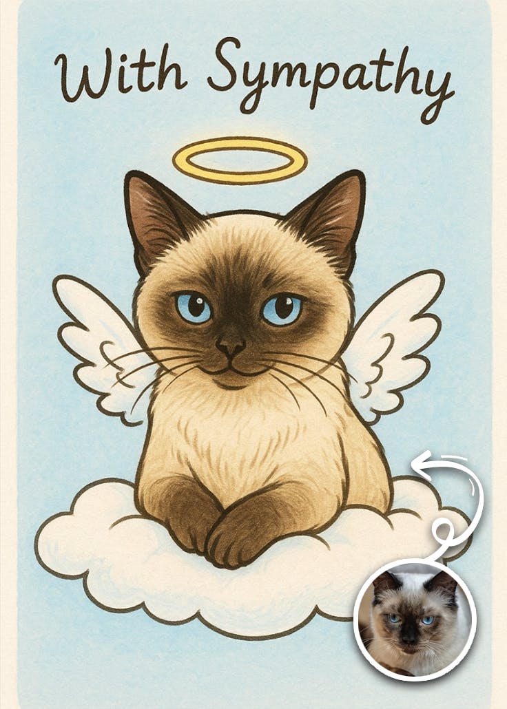 Angel pet - loss of pet card