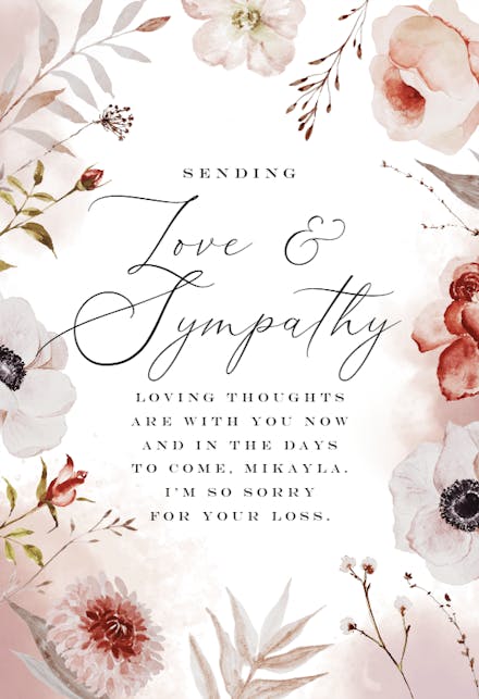 Autumn Accents - Sympathy & Condolences Card