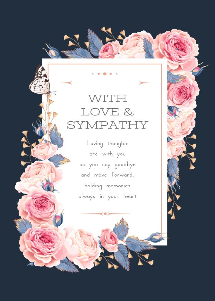 Bed of roses -  tarjeta de pensamientos y sentimientos