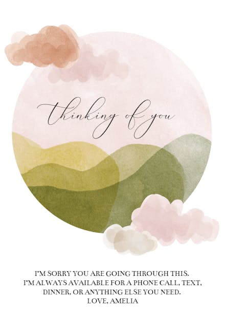 Boho Woodland - Thoughts & Feelings Card