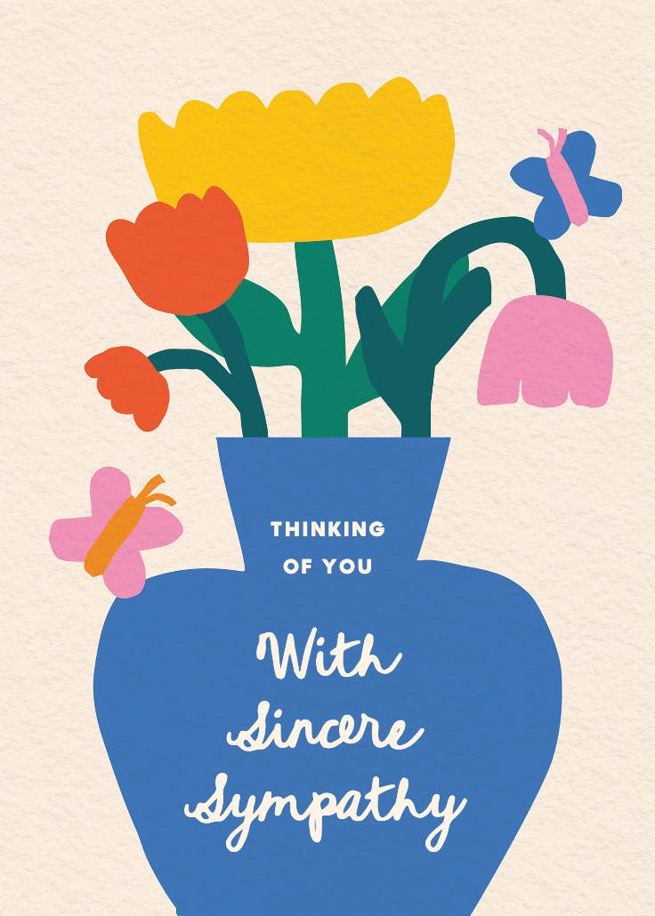 Brighter & better - tarjeta de condolencias